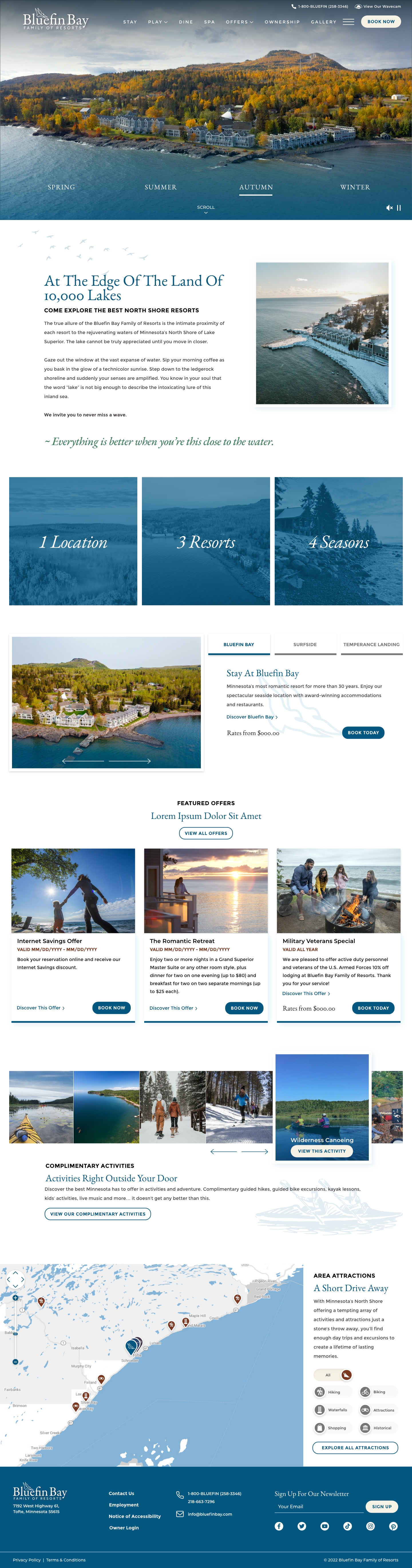 Bluefin Bay - Home Page Design
